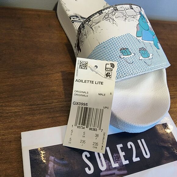 Adidas x Pixar Adilette Lite Monsters Inc Mike Sulley Slides Size 5 GX0995 main image 4